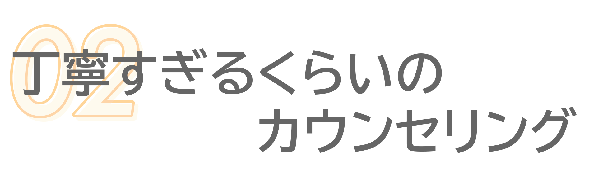 2・丁寧すぎるくらいのカウンセリング