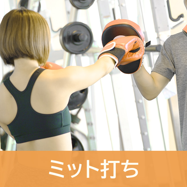 ミット打ちをしている写真。詳細説明ページへのリンクです。