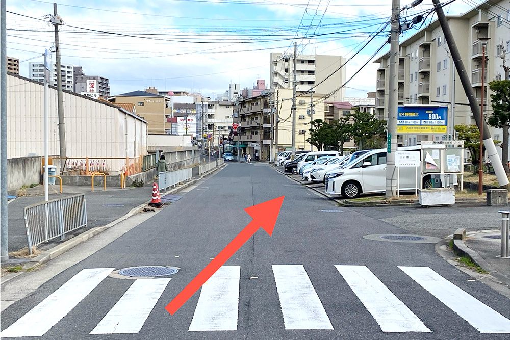 ひさい整骨院から近隣駐車場までの道順写真7